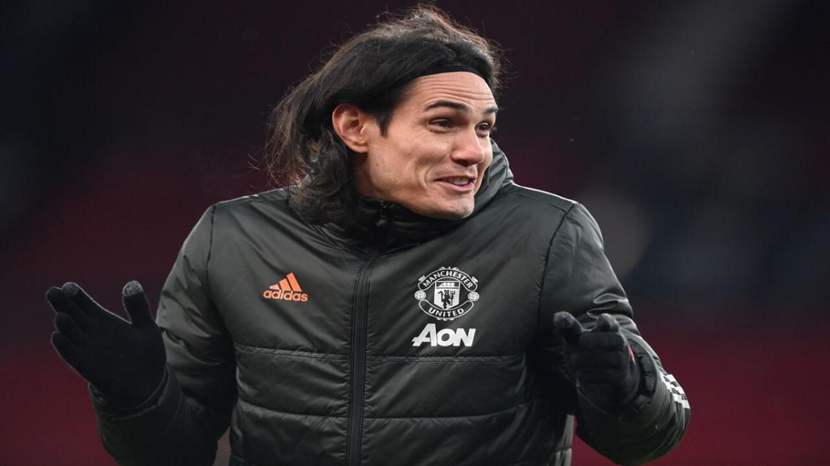 Manchester United striker Edinson Cavani